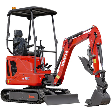 HUAYEE 1.6 Ton Mini Excavator, with 14HP KubotaDieselEngine, Swing Function, Pilot Control System, Hydraulic thumb clamp, Semi-Auto Quick Coupler, Mobile phone & Water cup holder, Ships from US. HY16C